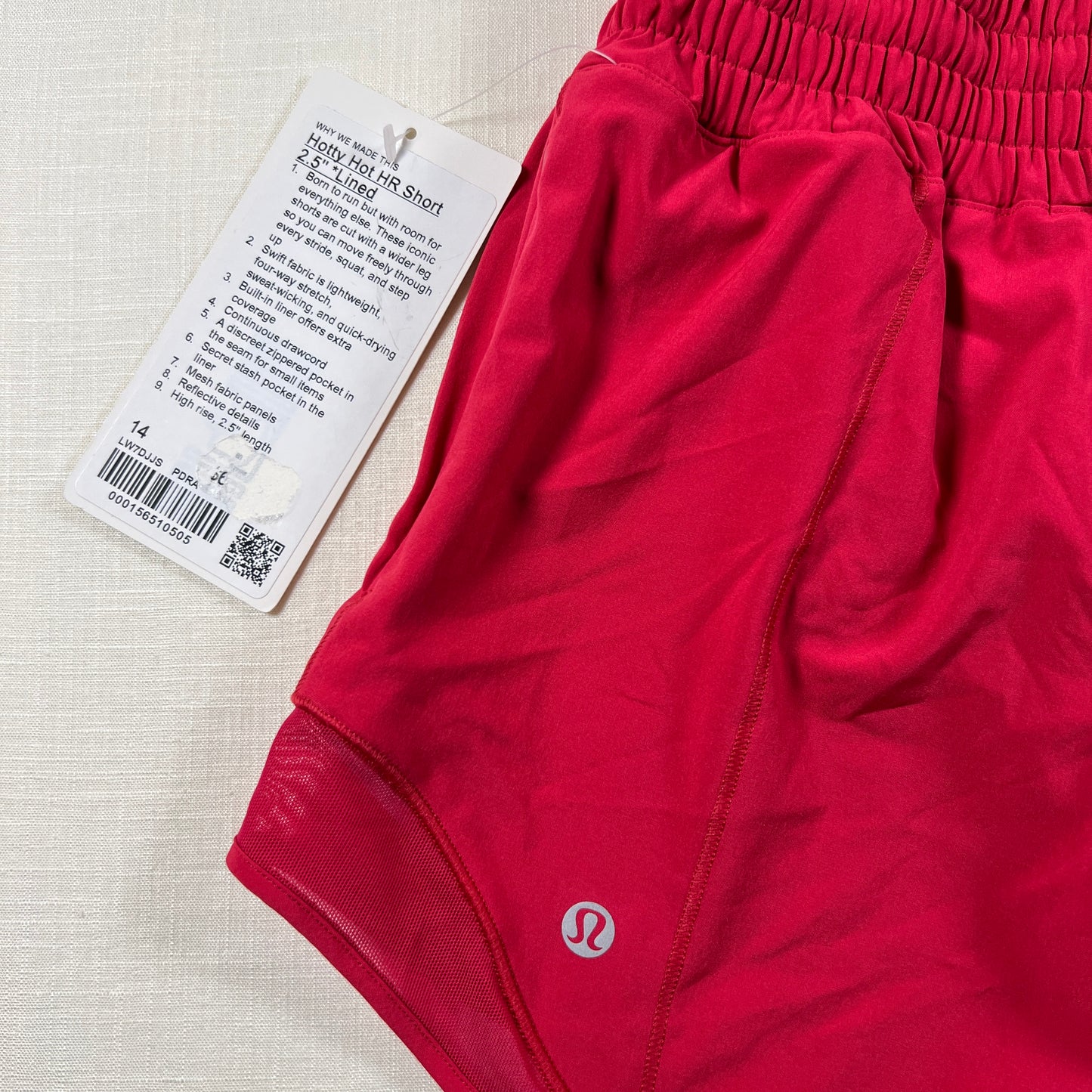 Lululemon Hotty Hot High-Rise Lined Short 2.5" - Pink Dragonfruit - Size 14 (XXL)