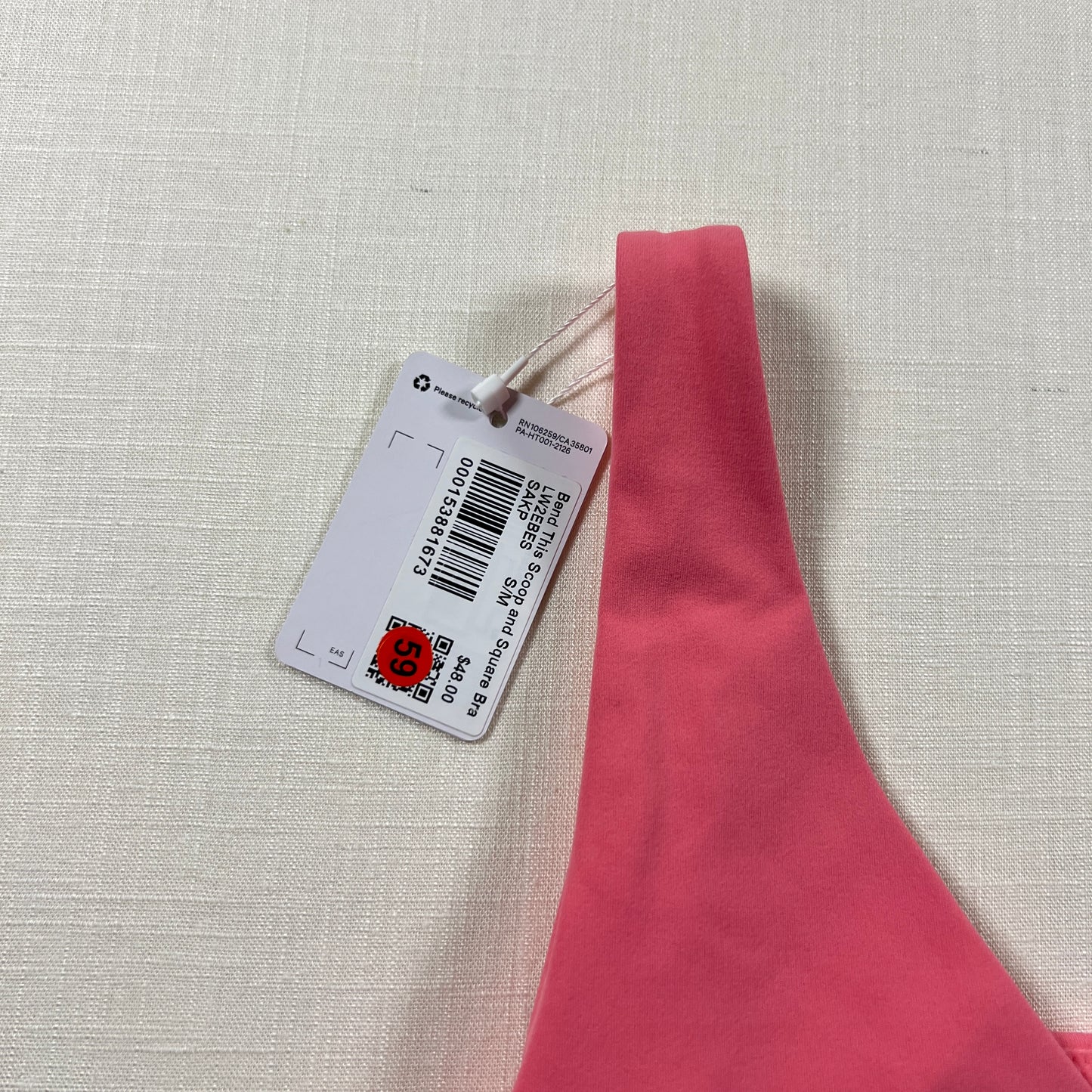 Lululemon Bend This Scoop and Square Bra *Light Support, A-C Cups - Sakura Pink - Size Small/Medium