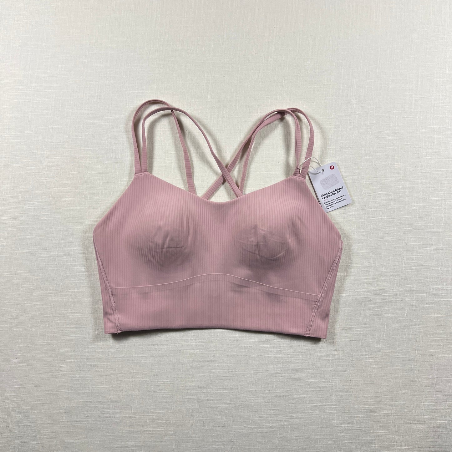 Lululemon Like a Cloud Ribbed Longline Bra *Light Support, B/C Cup - Pink Haze - Size 8 (Medium)