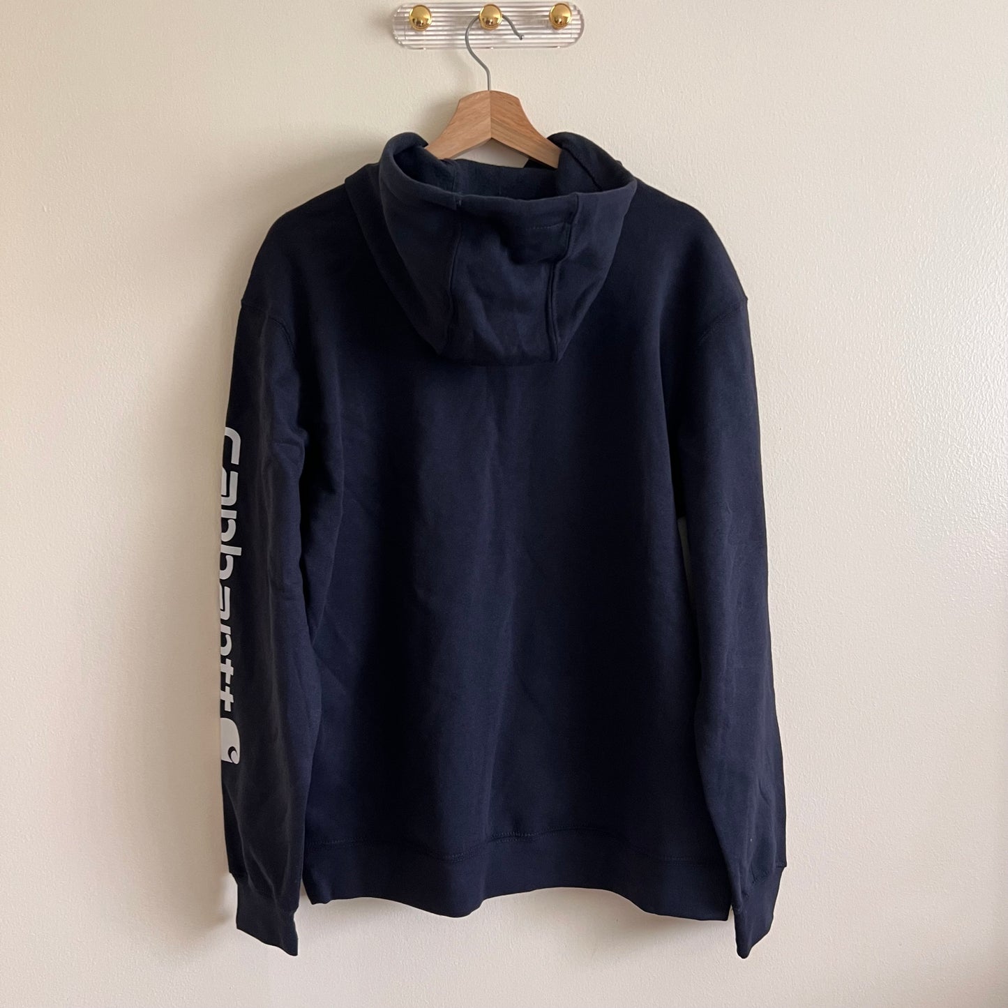 Men’s Carhartt Loose Fit Midweight Logo Sleeve Graphic Sweatshirt - New Navy - Size Medium
