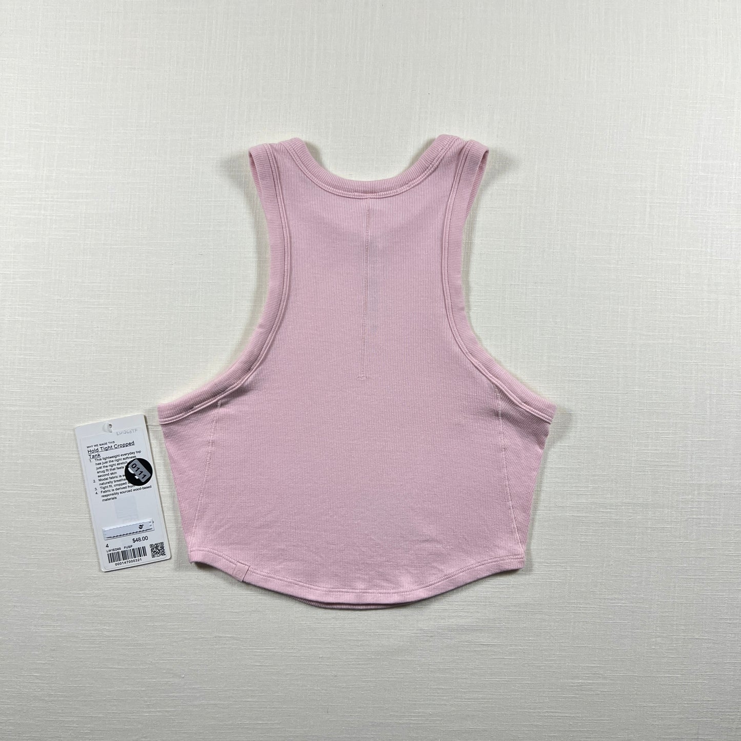 Lululemon Hold Tight Cropped Tank - Pink Haze - Size 4 (XS)