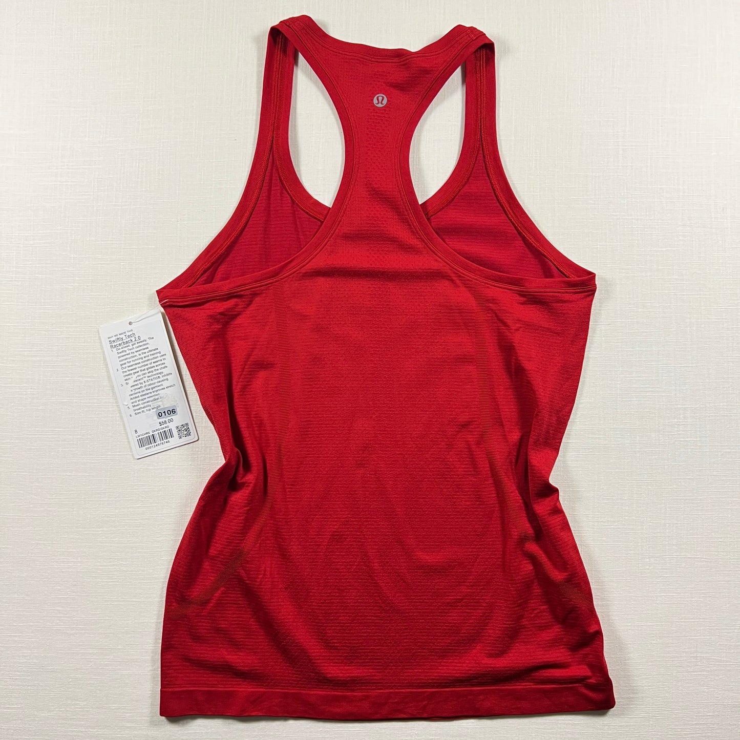 Lululemon Swiftly Tech Racerback Tank - Dark Red/Dark Red - Size 8 (Medium)