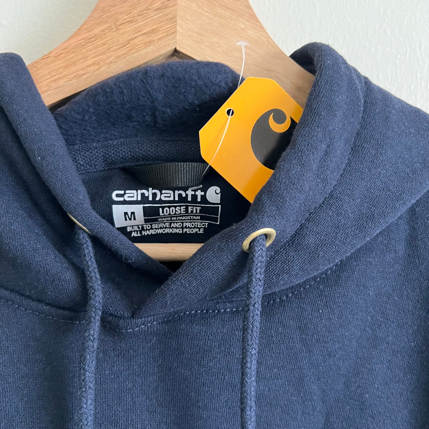 Men’s Carhartt Loose Fit Midweight Logo Sleeve Graphic Sweatshirt - New Navy - Size Medium