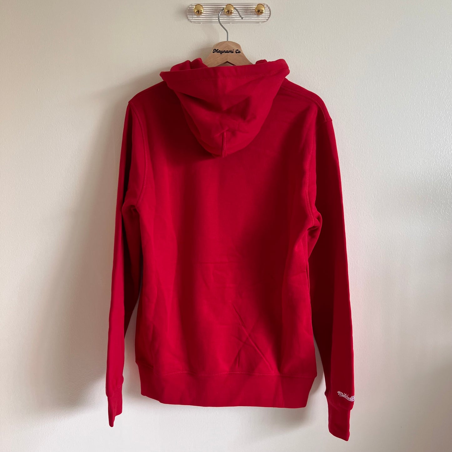 Mitchell & Ness Men’s Branded Logo Hoody - Red - Size Medium