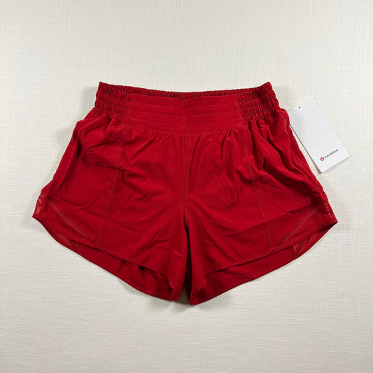 Lululemon Hotty Hot High-Rise Short 4” *Lined - College Crimson - Size 8