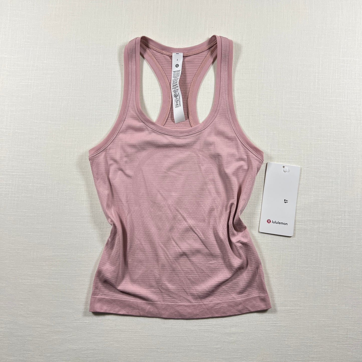 Lululemon Swiftly Tech Racerback Tank 2.0 Race - Pink Haze/Pink Haze - Size 2 (XXS)